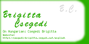 brigitta csegedi business card